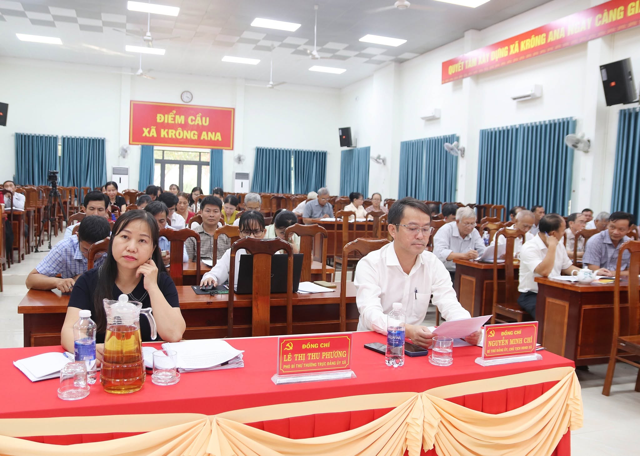 Đảng ủy xã Krông Ana tổ chức Hội nghị thực hiện quy trình công tác tổ chức cán bộ